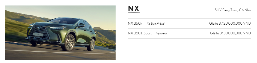 Bảng giá các phiên bản NX
